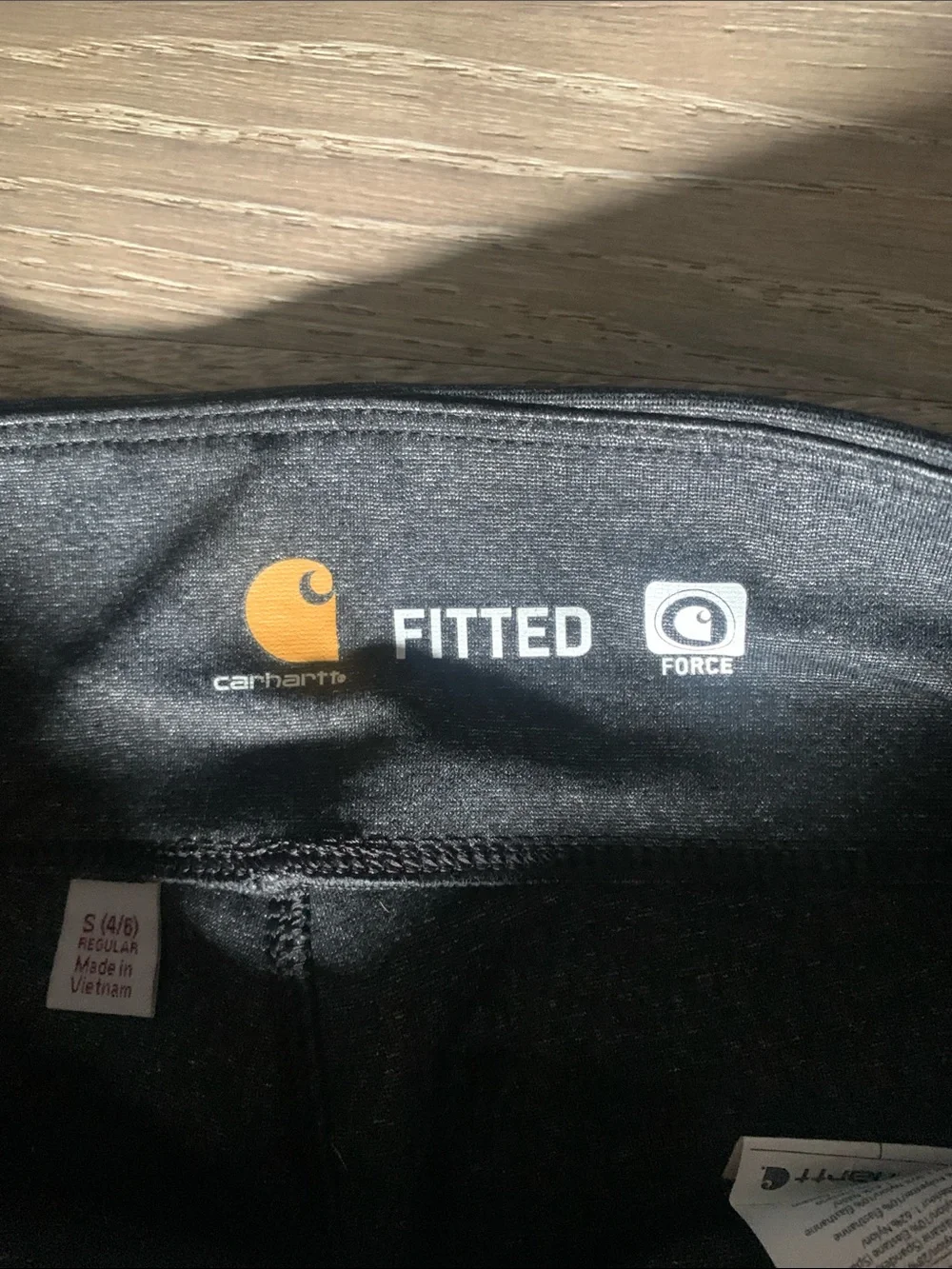 Carhartt Ladies Fitted Charcoal Gray Joggers with Black Panels